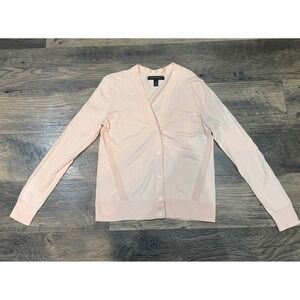 Banana Republic Cardigan‎ Sweater V-Neck Button Front Knit Light Pink XS